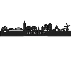 Standing Skyline Gorinchem Zwart hout - 60 cm - Woondecoratie design - Decoratie om neer te zetten en om op te hangen - Meer steden beschikbaar - Cadeau voor hem - Cadeau voor haar - Jubileum - Verjaardag - Housewarming - Interieur - WoodWideCities