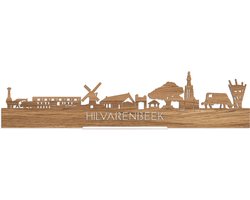 Standing Skyline Hilvarenbeek Eikenhout - 60 cm - Woondecoratie design - Decoratie om neer te zetten en om op te hangen - Meer steden beschikbaar - Cadeau voor hem - Cadeau voor haar - Jubileum - Verjaardag - Housewarming - Interieur -