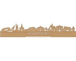 Standing Skyline Hoofddorp Bamboe hout - 60 cm - Woondecoratie design - Decoratie om neer te zetten en om op te hangen - Meer steden beschikbaar - Cadeau voor hem - Cadeau voor haar - Jubileum - Verjaardag - Housewarming - Interieur - WoodWideCities
