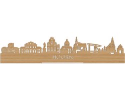 Standing Skyline Hoorn Bamboe hout - 40 cm - Woon decoratie om neer te zetten en om op te hangen - Meer steden beschikbaar - Cadeau voor hem - Cadeau voor haar - Jubileum - Verjaardag - Housewarming - Aandenken aan stad - WoodWideCities