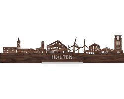 Standing Skyline Houten Notenhout - 60 cm - Woondecoratie design - Decoratie om neer te zetten en om op te hangen - Meer steden beschikbaar - Cadeau voor hem - Cadeau voor haar - Jubileum - Verjaardag - Housewarming - Interieur - WoodWideCities