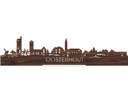 Standing Skyline Oosterhout Notenhout - 40 cm - Woon decoratie om neer te zetten en om op te hangen - Meer steden beschikbaar - Cadeau voor hem - Cadeau voor haar - Jubileum - Verjaardag - Housewarming - Aandenken aan stad - WoodWideCities