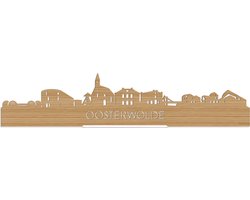 Standing Skyline Oosterwolde Bamboe hout - 60 cm - Woondecoratie design - Decoratie om neer te zetten en om op te hangen - Meer steden beschikbaar - Cadeau voor hem - Cadeau voor haar - Jubileum - Verjaardag - Housewarming - Interieur -