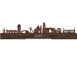 Standing Skyline Oss Notenhout - 40 cm - Woon decoratie om neer te zetten en om op te hangen - Meer steden beschikbaar - Cadeau voor hem - Cadeau voor haar - Jubileum - Verjaardag - Housewarming - Aandenken aan stad - WoodWideCities