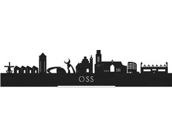 Standing Skyline Oss Zwart hout - 40 cm - Woon decoratie om neer te zetten en om op te hangen - Meer steden beschikbaar - Cadeau voor hem - Cadeau voor haar - Jubileum - Verjaardag - Housewarming - Aandenken aan stad - WoodWideCities
