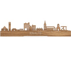 Standing Skyline Raalte Eikenhout - 60 cm - Woondecoratie design - Decoratie om neer te zetten en om op te hangen - Meer steden beschikbaar - Cadeau voor hem - Cadeau voor haar - Jubileum - Verjaardag - Housewarming - Interieur - WoodWideCities