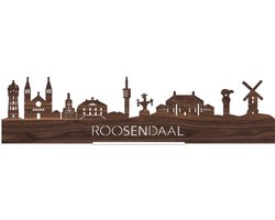 Standing Skyline Roosendaal Notenhout - 40 cm - Woon decoratie om neer te zetten en om op te hangen - Meer steden beschikbaar - Cadeau voor hem - Cadeau voor haar - Jubileum - Verjaardag - Housewarming - Aandenken aan stad - WoodWideCities