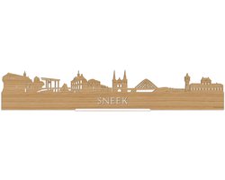 Standing Skyline Sneek Bamboe hout - 40 cm - Woon decoratie om neer te zetten en om op te hangen - Meer steden beschikbaar - Cadeau voor hem - Cadeau voor haar - Jubileum - Verjaardag - Housewarming - Aandenken aan stad - WoodWideCities