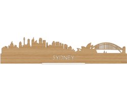 Standing Skyline Sydney Bamboe hout - 60 cm - Woondecoratie design - Decoratie om neer te zetten en om op te hangen - Meer steden beschikbaar - Cadeau voor hem - Cadeau voor haar - Jubileum - Verjaardag - Housewarming - Interieur - WoodWideCities