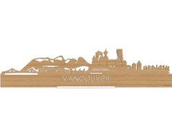 Standing Skyline Vancouver Bamboe hout - 60 cm - Woondecoratie design - Decoratie om neer te zetten en om op te hangen - Meer steden beschikbaar - Cadeau voor hem - Cadeau voor haar - Jubileum - Verjaardag - Housewarming - Interieur - WoodWideCities