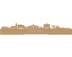 Standing Skyline Veendam Bamboe hout - 60 cm - Woondecoratie design - Decoratie om neer te zetten en om op te hangen - Meer steden beschikbaar - Cadeau voor hem - Cadeau voor haar - Jubileum - Verjaardag - Housewarming - Interieur - WoodWideCities