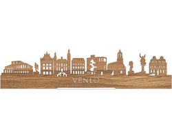 Standing Skyline Venlo Eikenhout - 60 cm - Woondecoratie design - Decoratie om neer te zetten en om op te hangen - Meer steden beschikbaar - Cadeau voor hem - Cadeau voor haar - Jubileum - Verjaardag - Housewarming - Interieur - WoodWideCities