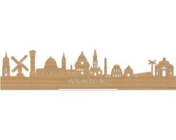Standing Skyline Waalwijk Bamboe hout - 40 cm - Woon decoratie om neer te zetten en om op te hangen - Meer steden beschikbaar - Cadeau voor hem - Cadeau voor haar - Jubileum - Verjaardag - Housewarming - Aandenken aan stad - WoodWideCities