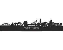 Standing Skyline Wetteren Zwart hout - 40 cm - Woon decoratie om neer te zetten en om op te hangen - Meer steden beschikbaar - Cadeau voor hem - Cadeau voor haar - Jubileum - Verjaardag - Housewarming - Aandenken aan stad - WoodWideCities