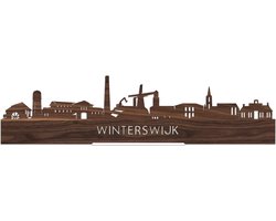 Standing Skyline Winterswijk Notenhout - 40 cm - Woon decoratie om neer te zetten en om op te hangen - Meer steden beschikbaar - Cadeau voor hem - Cadeau voor haar - Jubileum - Verjaardag - Housewarming - Aandenken aan stad - WoodWideCities