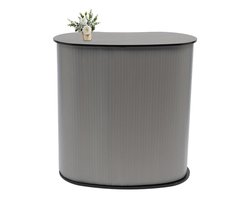 Standtafel – Beurstafel – Presentatietafel – Balie – Receptietafel – Zwart – Compact Formaat 90x90x40 cm – Stevig Hout-Kunststof Material