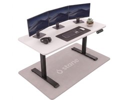 Stane Zit Sta Bureau Elektrisch Verstelbaar - Kabelgoot - 140 x 80 cm - Wit Blad, Zwart Frame