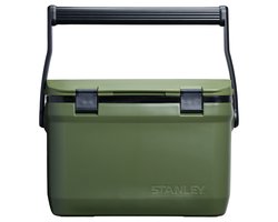 Stanley Adventure Outdoor Cooler 15.1L - IJskoud voor 36 Uur - Dubbelwandig Geïsoleerde Coolbox - BPA Vrij - Deksel Fungeert Ook Als Stoel - Camping Koelbox - Waterdicht - Green