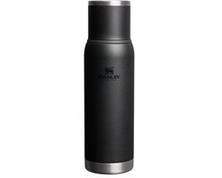 Stanley Adventure To-Go Thermosfles 1.0L (Zwart) - Lekvrij - Geïsoleerd Deksel - BPA-Vrij - Doorschenkstop Om Gecontroleerd Te Schenken