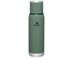 Stanley Adventure To-Go Thermosfles 1L - 25 Uur Warm - 27 Uur Koud - Lekvrij - Geïsoleerd Deksel - BPA-Vrij - Doorschenkstop Om Gecontroleerd Te Schenken - Vaatwasserbestendig - Hammertone Green