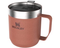 Stanley Classic Legendary Camp Mug 350 ml - Houdt 1.5 Uur Warm - Vacuüm Geïsoleerde Camping Mok - BPA-Vrij - Vaatwasserbestendig - Roestvrijstalen Thermosbeker - Hammertone Clay