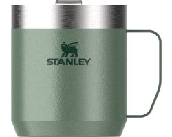 Stanley Classic Legendary Camp Mug 350 ml - Houdt 1.5 Uur Warm - Vacuüm Geïsoleerde Camping Mok - BPA-Vrij - Vaatwasserbestendig - Roestvrijstalen Thermosbeker - Hammertone Green