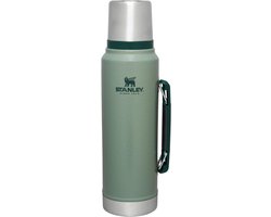 Stanley Classic Legendary Thermosfles 1.1QT (1L) met Handvat – RVS Vacuümfles met Bekerdeksel – Lekvrij – Houdt Drank 24u Warm/Koud – BPA-vrij – Hammertone Groen