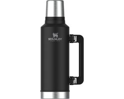 Stanley Classic Legendary Thermosfles 1.9L - Houdt 45 Uur Warm, 2 Dagen Koud - Lekvrij - Vaatwasserbestendig - BPA-Vrij - Voor Koffie, Thee en Meer - Roestvrijstalen Thermoskan - Matte Black