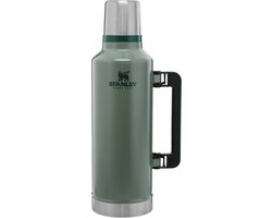 Stanley Classic Legendary Thermosfles 2.3L - Houdt 45 Uur Warm, 2 Dagen Koud - Lekvrij - Vaatwasserbestendig - BPA-Vrij - Voor Koffie, Thee en Meer - Roestvrijstalen Thermoskan - Hammertone Green