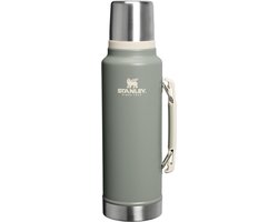 Stanley Classic Legendary Vacuum Bottle 1.4L (Sage Grey) – Thermosfles RVS – Dubbelwandige Vacuüm Isolatie – Lekvrij – Houdt Drank 24 Uur Warm/Koud – Duurzame Outdoor Drinkfles