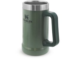 Stanley Classic Vacuum Stein 0.7L - Houdt Bier 7 Uur Koud - Bierpul Van Roestvrijstaal - Dubbelwandige Isolatie - Vaatwasserbestendig - Camping Mok - Hammertone Green
