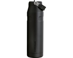 Stanley Flip Straw 2.0 Waterfles Met Rietje 1.06L - 15 Uur Koud - 3 Dagen Koud Met IJs - Roestvrijstalen Drinkfles - BPA Vrij - Lekvrij - Vaatwasserbestendig - Black