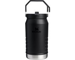 Stanley Flip Straw 2.0 Waterfles Met Rietje 1,9L - 20 Uur Koud - 4 Dagen Koud Met IJs - Roestvrijstalen Drinkfles - BPA Vrij - Lekvrij - Vaatwasserbestendig - Black
