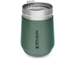 Stanley Go Everyday Tumbler 0.29L - Houdt 5 Uur Koud / 1.5 Uur Heet - Roestvrijstalen Beker Voor Wijn, Cocktails, Koffie, Thee - BPA-Vrij - Vaatwasmachinebestendig - Hammertone Green