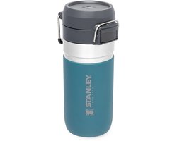 Stanley Quick Flip Roestvrijstalen Waterfles 0.47L - Houdt 7 Uur Koud - Lekvrije Drinkfles - Thermosfles - BPA-Vrij - Geschikt Voor Auto Bekerhouder - Vaatwasmachinebestendig - Lagoon