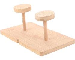 Stapelbare Bamboe Houder - Papieren Bekers Organizer - Kantoor Keuken - Duurzaam Vlekbestendig Ontwerp