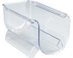 Stapelbare flessenhouder, slimme flessenhouder voor het opbergen van water- en drinkflessen in de koelkast of keukenkast, ook ideaal voor wijnflessen, 20,5 x 11 x 11 cm, gemaakt van robuust PET