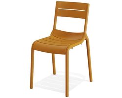 Stapelbare kantinestoel 114 Geel