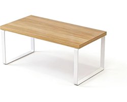 Stapelbare kast plank houten aanrecht verhoger antislip ruimtebesparend rek voor keuken voorraadkast licht walnoot 19,6 x 7,8 x 8,4 inch - maximaliseer opslagruimte