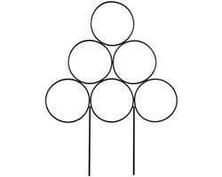 Stapelbare Klimplant Steun 4-Delig - Modulaire Plantenrek - Zwart Roestvrij Staal - Voor Potplanten Binnen En Buiten - Klimroos Komkommer Klimop - Tuin Decoratie