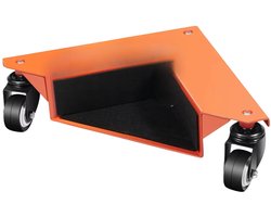 Stapelbare meubelverrijder met wielen – Voor verhuizen en meubelverplaatsing – Universele zwenkwielen met handgrepen en sleutel – Driehoekige stabiele constructie – Oranje