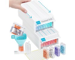 Stapelbare Opbergdozen voor Diamond Painting - 70 Compartimenten voor Kralen en Steentjes (Set van 2)