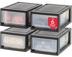 Stapelbare Opbergtoren voor Kantoor en Keuken - Set van 4 Transparante Schoenenopbergers