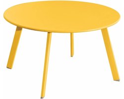 Stapelbare Tuin Salontafel - Gele Stalen Bijzettafel 70 x 40 cm