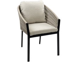 Stapelbare tuinstoel Elvira | Black & Beige