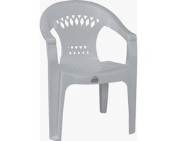 Stapelbare tuinstoel - wit - 6 stuks