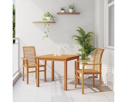 Stapelbare tuinstoelen - Outdoor zitgelegenheid - Terras Ontspanning - Massief teakhout - 57 x 62 x 94 cm - Bruin