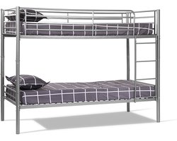 Stapelbed Becky Grijs - Metaal - Hoogte 160 cm