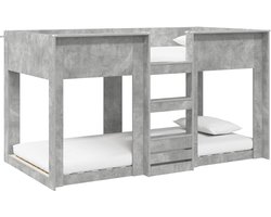Stapelbed Kinderen - Jeugdbed - Kinderkamer inrichten - Robuust houtmateriaal - 75 x 190 cm - Beton grijs