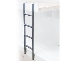 Stapelbed Ladder - Hoogslaper Klimhulp - Veilig Omhoog Klimmen - Brede Antislip Treden - 140 Meter - Zilver